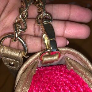 NINE WEST pink clutch hand bag